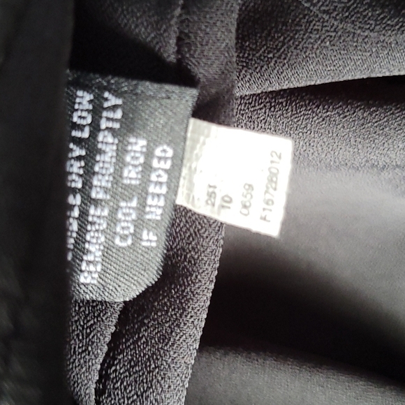 Anna Sui for Target Black Belted drop Waist Silky Lace details Dress Size 11. - Picture 15 of 16